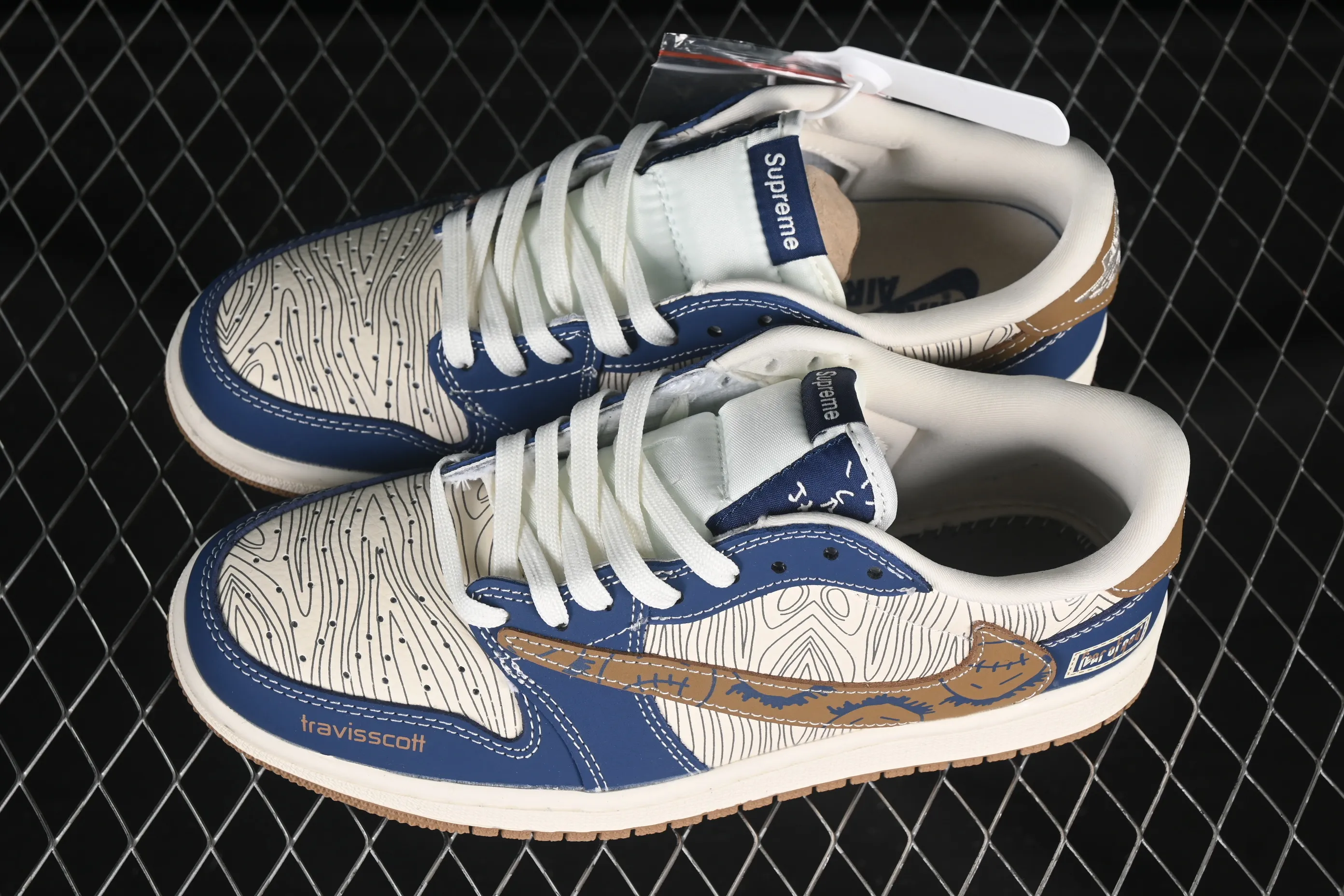 All categories Air Jordan Jordan series basketball shoes Air Jordan 1 Low High-end customized low-top sneakers Travis Scott x Fragment Design x Air Jordan 1 Low OG SP AJ1 FOG joint ripple grimace low-top cultural casual sneakers XS2024-007